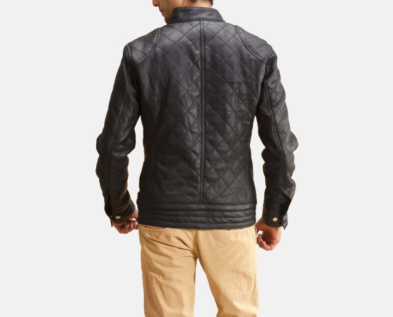 Arctic Quilted Black Leather