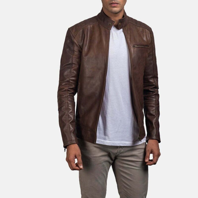 Dean Brown Leather Biker