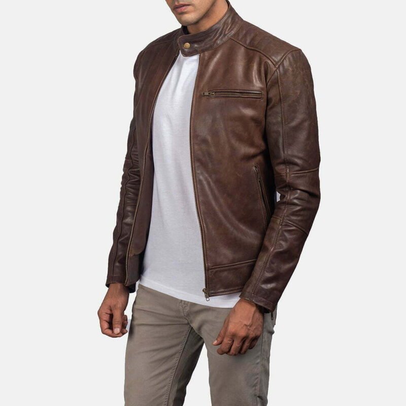 Dean Brown Leather Biker