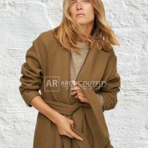 Women Woolen Long Trench Coat