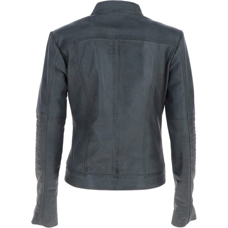 Ladies Leather Biker Jacket