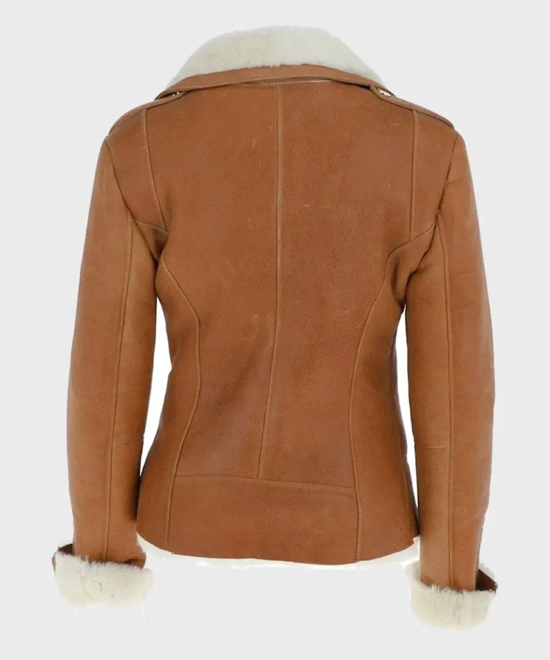 Womens Tan Brown Shearling