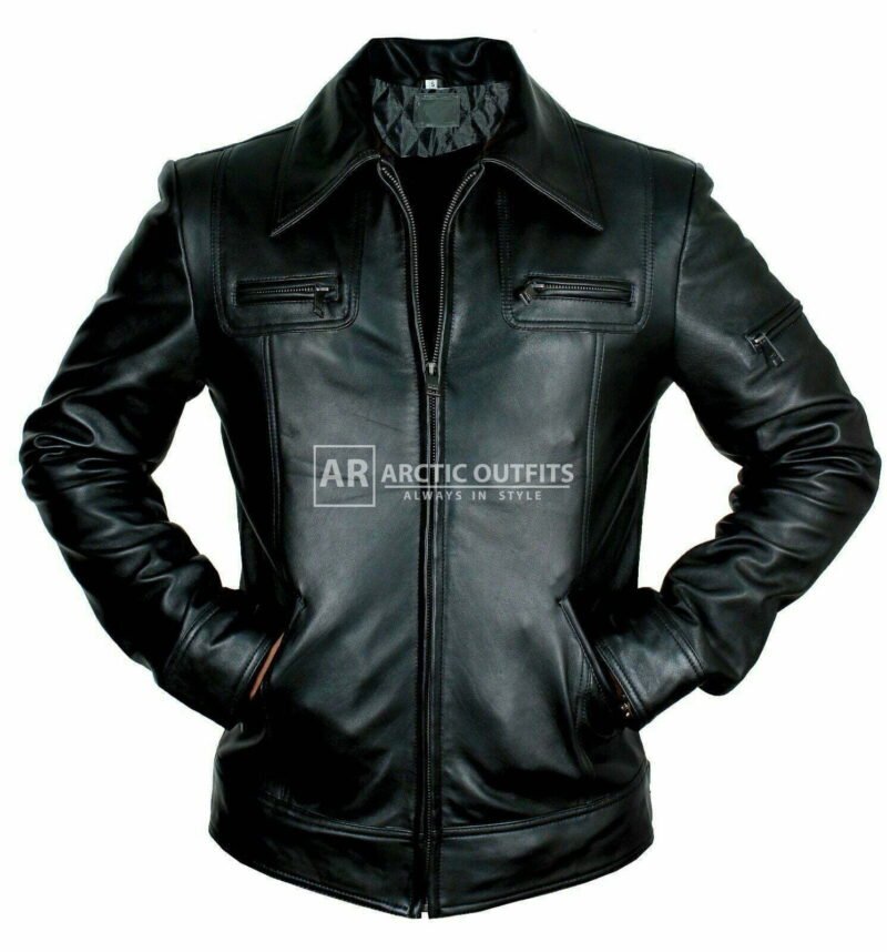 Classic Real Sheepskin Leather Blazer Jacket