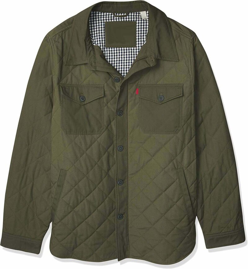 Levi's Stretch Cotton Diamond Quilted Shirt Jacket - Image 3