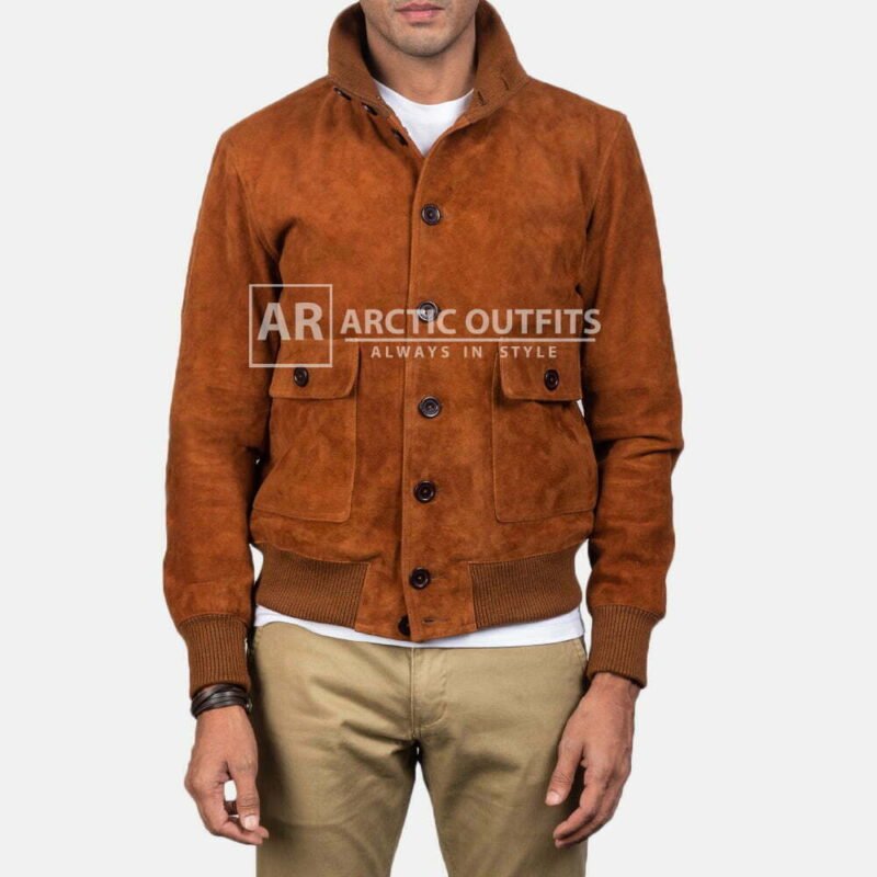 Brown Suede Leather Jacket
