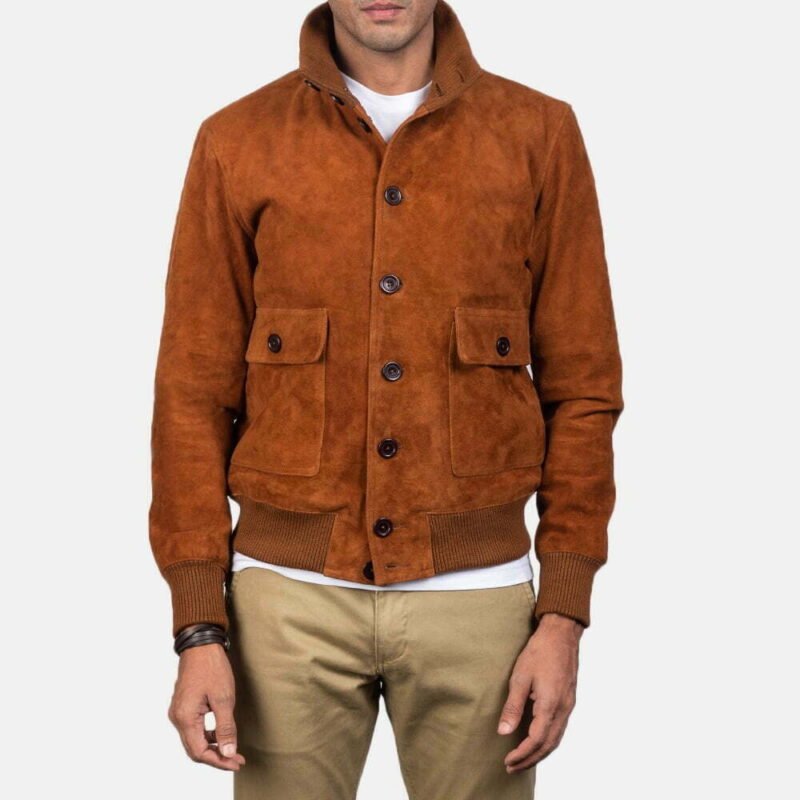Brown Suede Leather Jacket