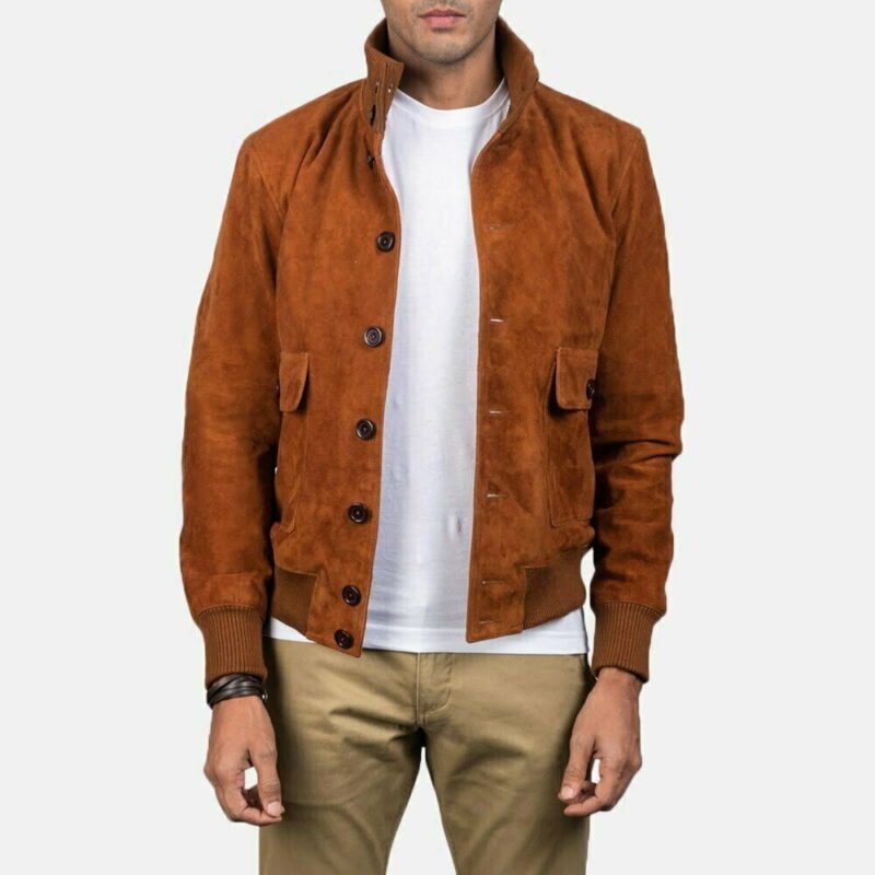 Brown Suede Leather Jacket