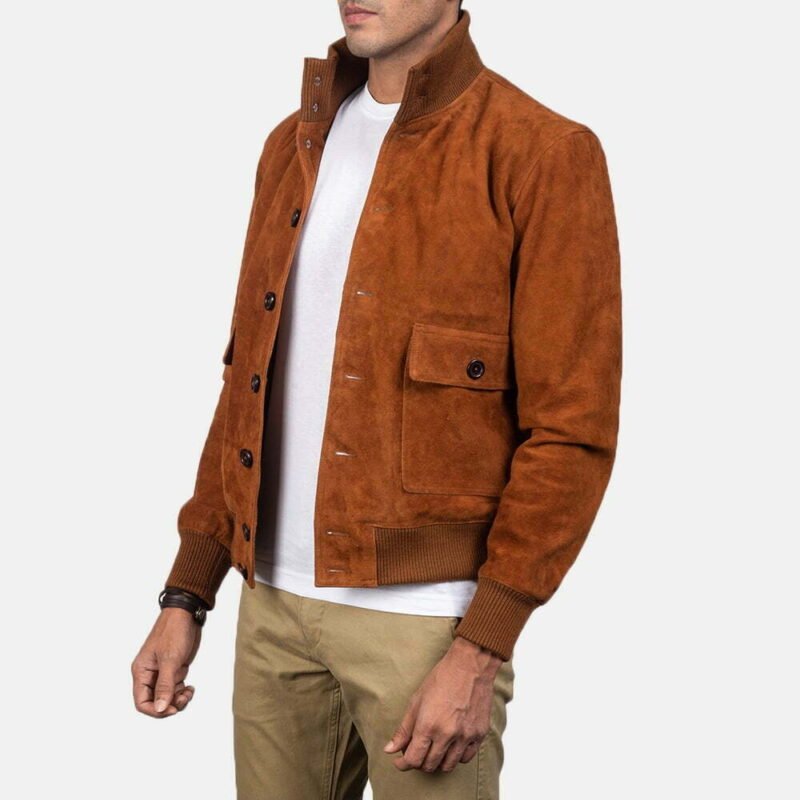 Brown Suede Leather Jacket