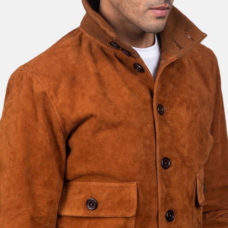 Brown Suede Leather Jacket
