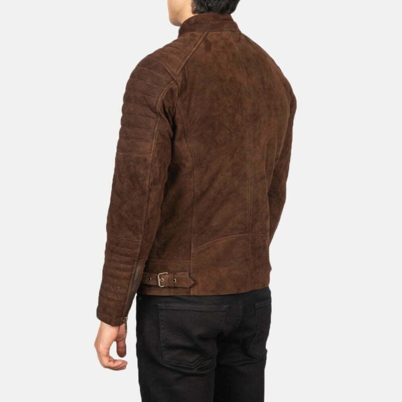 Arctic Mocha Suede Biker Jacket