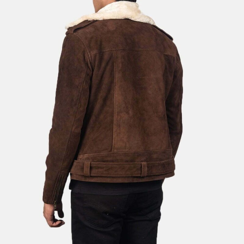 Furton Mocha Suede Leather Biker Jacket