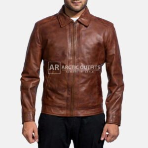 Men's Brown Waxed Leather