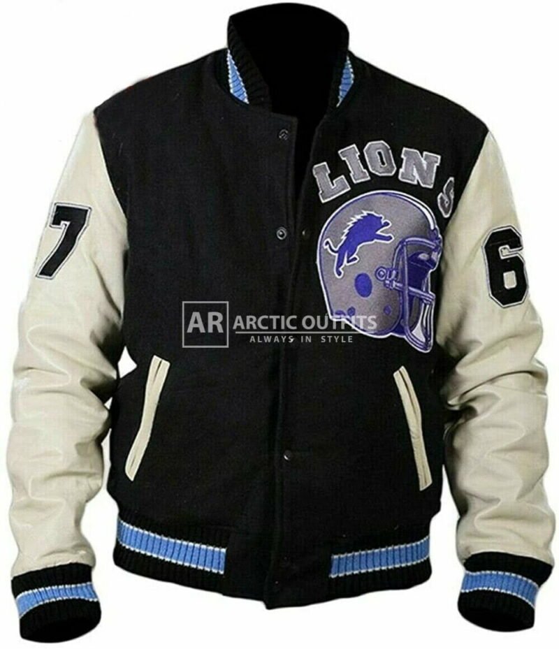 Beverly Hills Cop Letterman Jacket Varsity Wool With Leather Sleeves