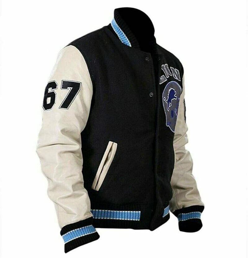 Beverly Hills Cop Letterman Jacket Varsity Wool With Leather Sleeves