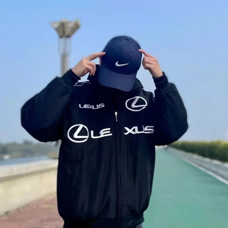 Black Lexus F1 Vintage Racing Jacket