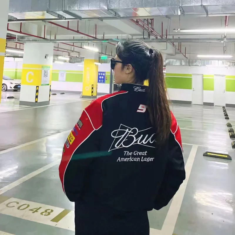 Red Budweiser F1 Vintage Racing Jacket