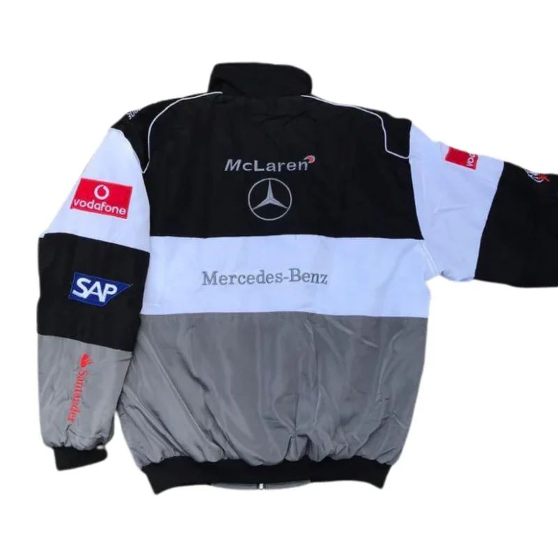 Mercedes Benz Vintage Gray Racing Jacket