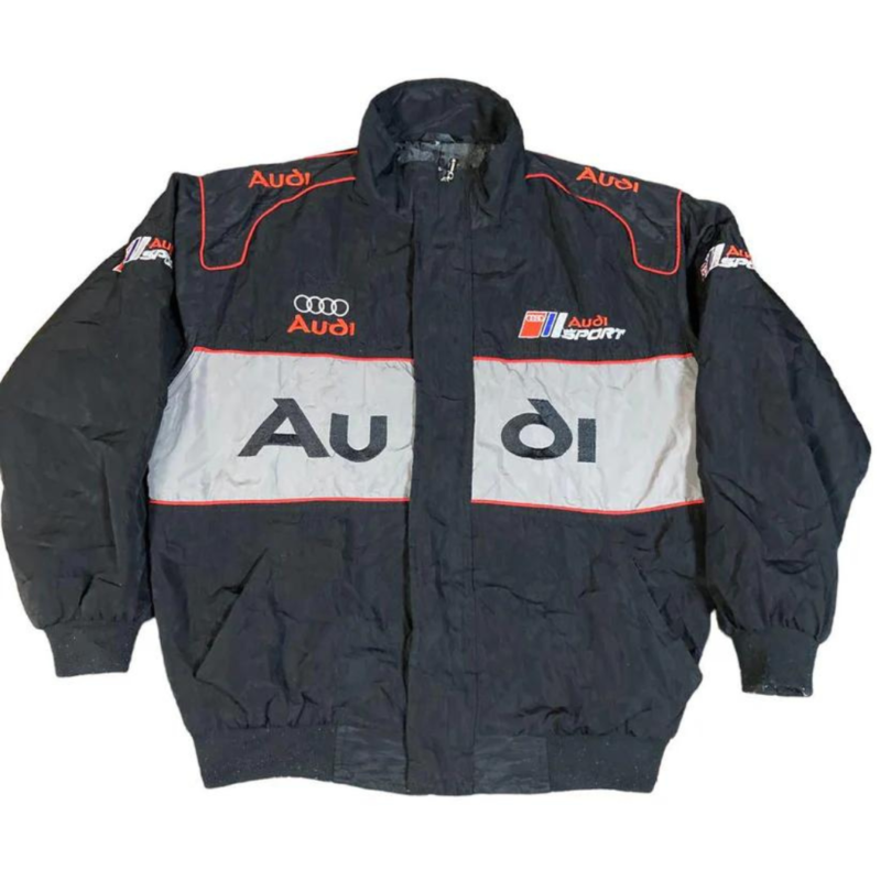 Black Audi F1 Vintage Racing Jacket