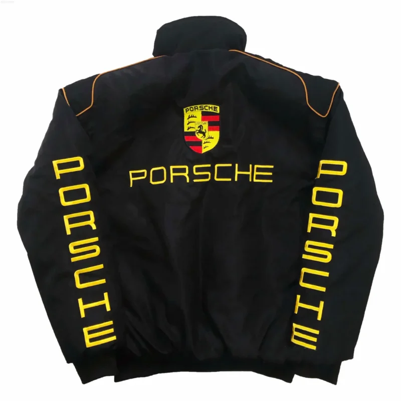 Black Porsche F1 Vintage Racing Jacket