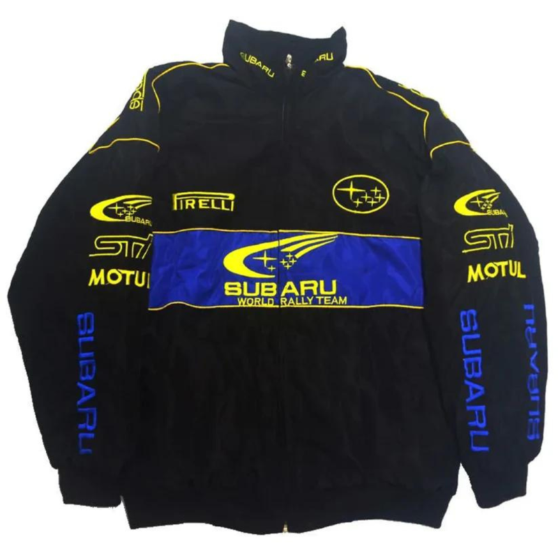 Black Subaru F1 Vintage Racing Jacket
