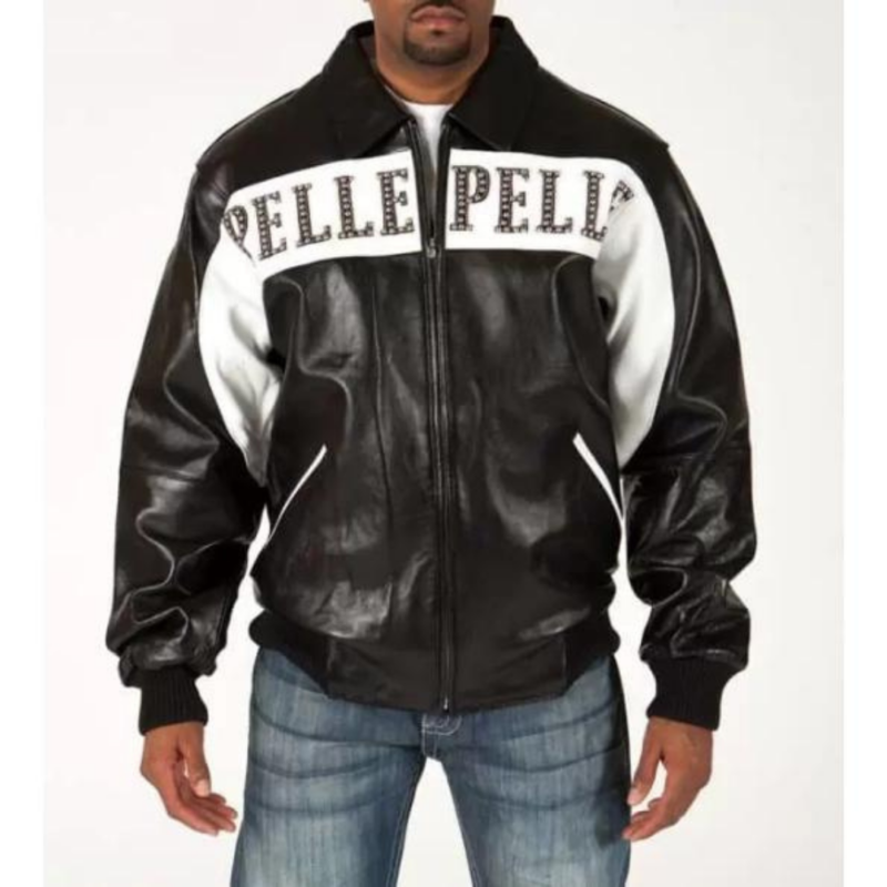 Black White Pelle Pelle 1978 Studded Leather Jacket