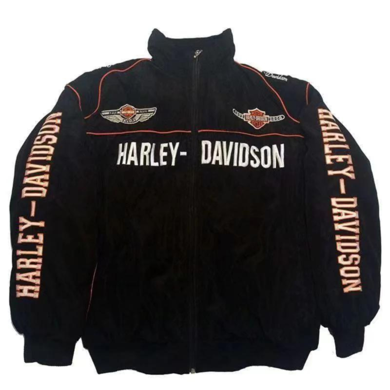 Harley Davidson Black Vintage Racing Jacket