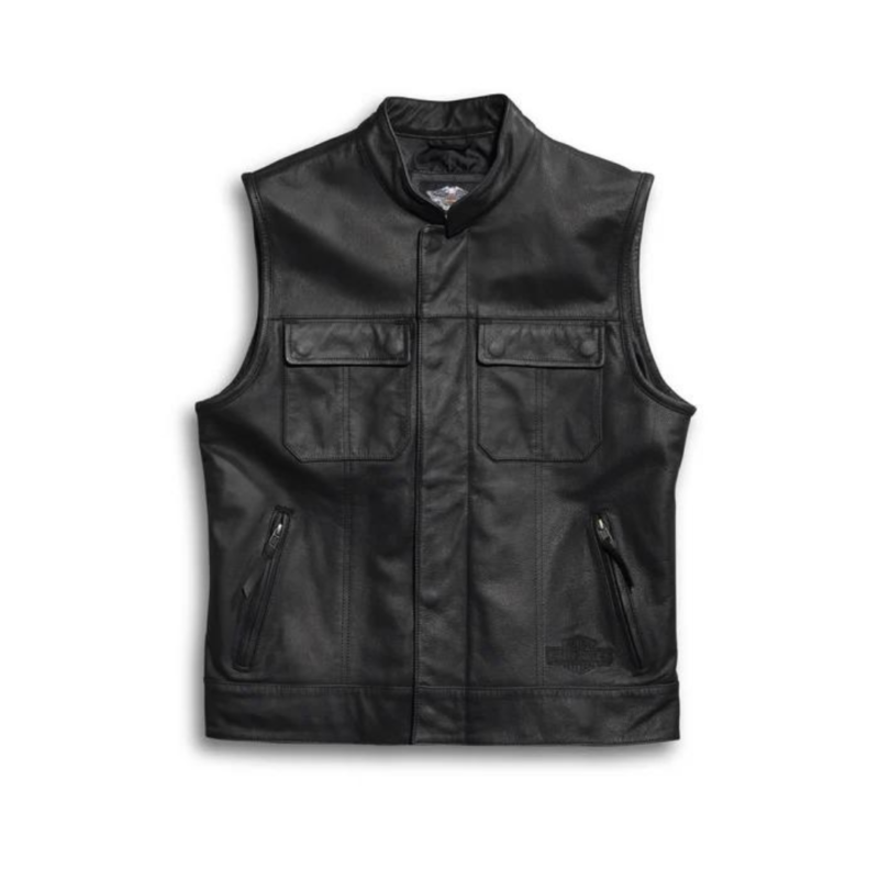 Harley-Davidson Foster Black Leather Vest