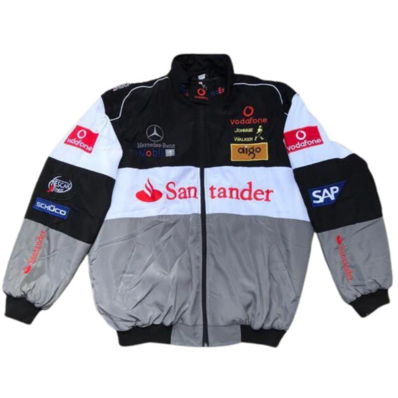 Mercedes Benz Vintage Gray Racing Jacket