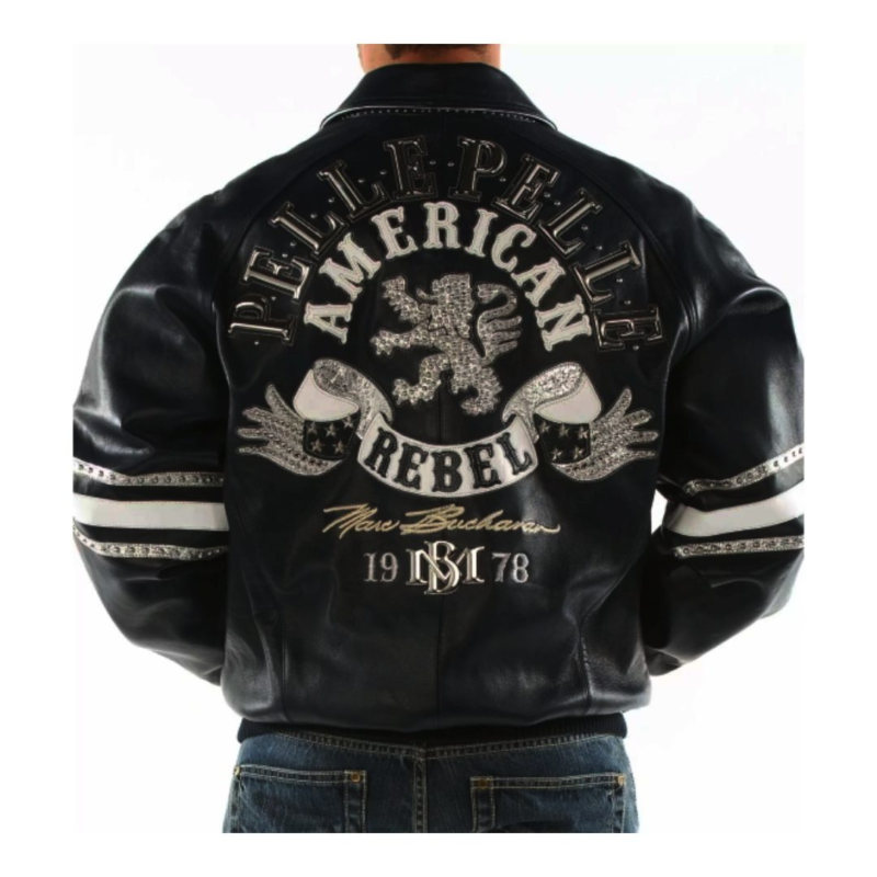 Pelle Pelle American Rebel Black And White Leather Jacket