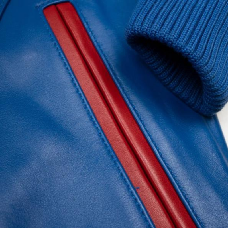 Pelle Pelle Blue World Famous Soda Club Leather Jacket