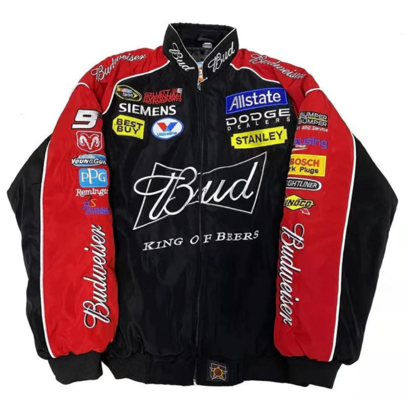 Red Budweiser F1 Vintage Racing Jacket