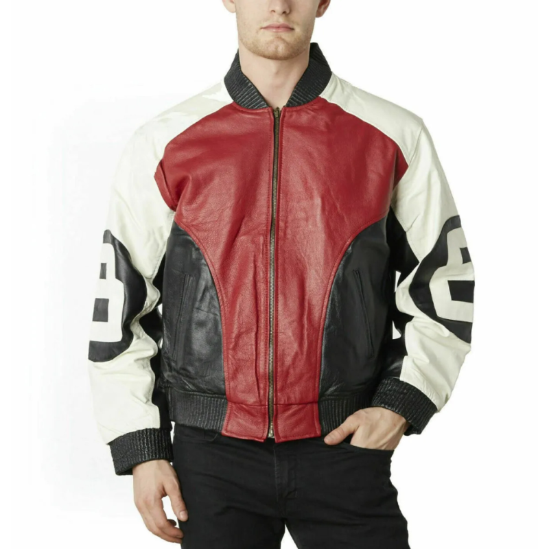 Mens Red 8 Ball Varsity Jacket