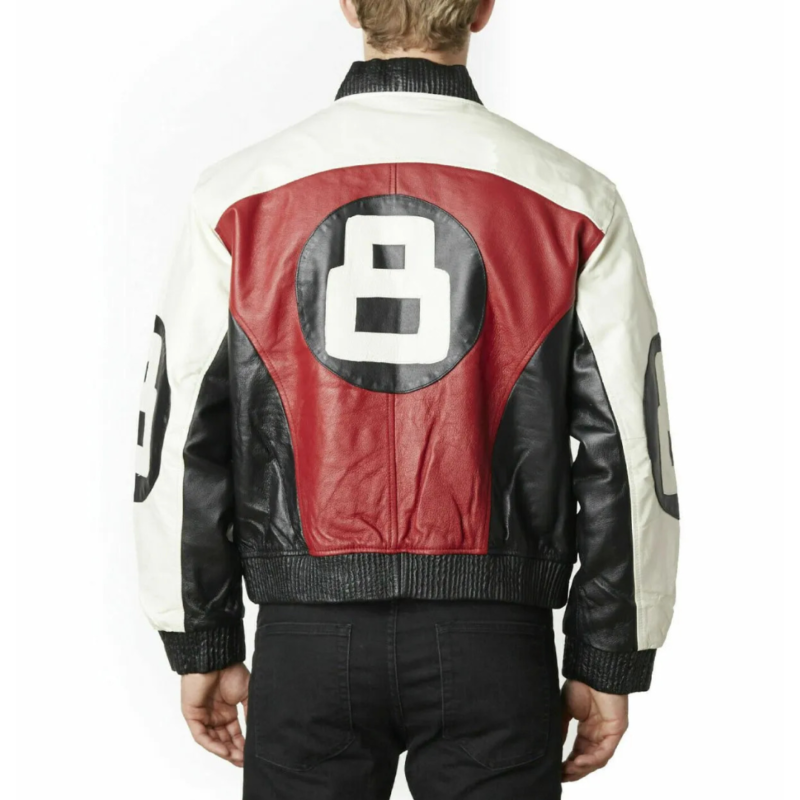Mens Red 8 Ball Varsity Jacket