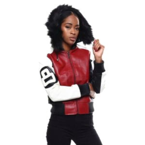 Womens Robert Phillipe Red 8 Ball Varsity Jacket